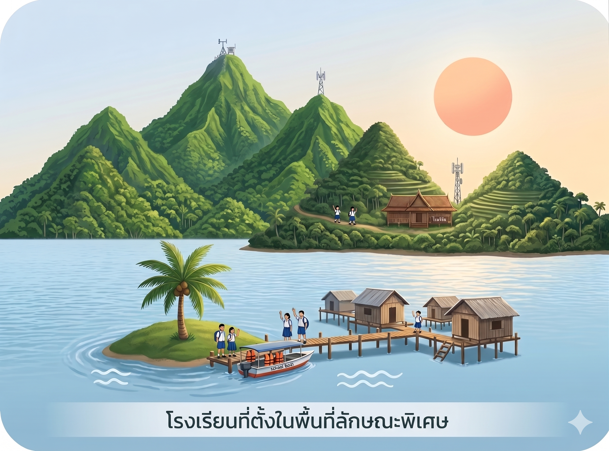 โรงเรียนที่ตั้งในพื้นที่ลักษณะพิเศษ — ภูเขาสูงและเกาะ